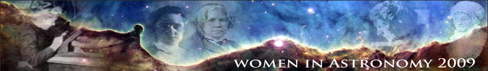 Banner for Women in Astronomy 2009
