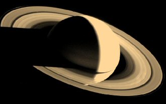 Saturn, as seen from Voyager 1 on Nov. 16, 1980